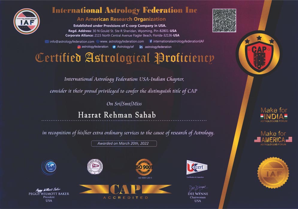 Award Winner Asteologer